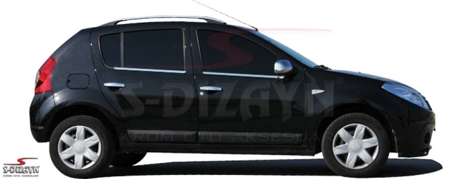 S-Dizayn Dacia Sandero Ayna Kapağı 2 Prç. Abs. Krom 2007-2014