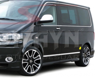 S-Dizayn VW T6 Transporter Krom Yan Kapı Çıtası 5 Prç. (K.Şasi) 2015 Üzeri