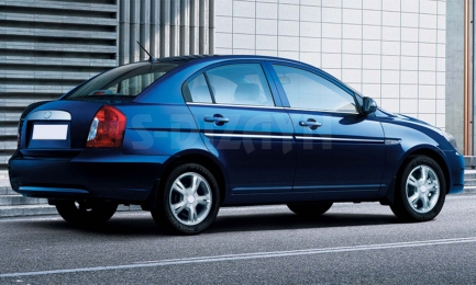 S-Dizayn Hyundai Accent Era Krom Cam Çıtası 4 Prç 2005-2011