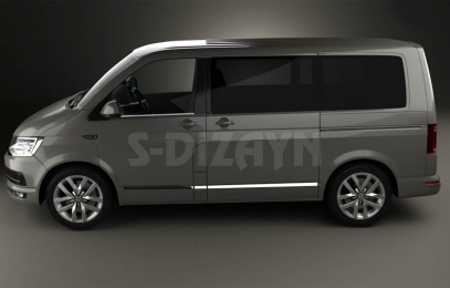 S-Dizayn VW T6 Transporter Krom Cam Çıtası 2 Prç. 2015 Üzeri