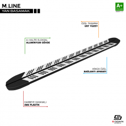 S-Dizayn Mercedes Vito W639 Uzun Şase M-Line Gri Yan Basamak 260 Cm 2004-2014