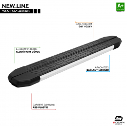 S-Dizayn Skoda Kamiq NewLine Aluminyum Yan Basamak 183 Cm 2019 Üzeri