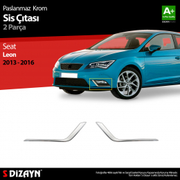 S-Dizayn Seat Leon Krom Sis Farı Çerçevesi 2 Prç. 2013-2016