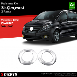 S-Dizayn Mercedes Vito W447 Krom Sis Farı Çerçevesi 2 Prç. 2014-2020