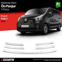 S-Dizayn Renault Trafic Krom Ön Panjur 5 Prç. 2015-2020