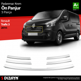 S-Dizayn Renault Trafic Krom Ön Panjur 5 Prç. 2015 Üzeri