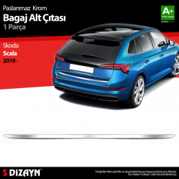 S-Dizayn Skoda Scala Krom Bagaj Alt Çıtası 2019 Üzeri