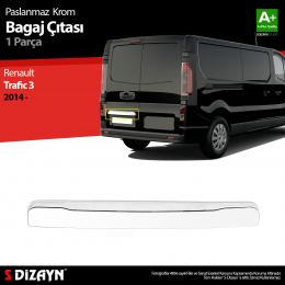 S-Dizayn Renault Trafic Krom Bagaj Çıtası (Çift Kapılı) 2014 Üzeri