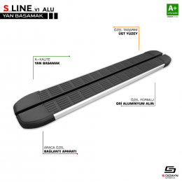 S-Dizayn Bmw X1 E84 S-Line Aluminyum Yan Basamak 183 Cm 2009-2015