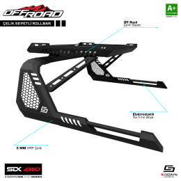 S-Dizayn SDX 4WD Off Road Toyota Hilux 8 Sepetli Çelik Roll Bar V1 2015 Üzeri