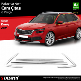 S-Dizayn Skoda Kamiq Krom Cam Çıtası 6 Prç 2019 Üzeri