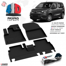 S-Dizayn Toyota Proace City 4D Havuzlu Paspas 2019 Üzeri A+Kalite