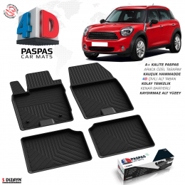 S-Dizayn Mini Cooper Countryman 4D Havuzlu Paspas 2010-2017 A+Kalite