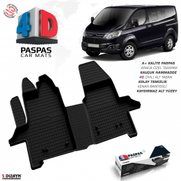 S-Dizayn Ford Tourneo Custom 4D Havuzlu Paspas 2012 Üzeri A+Kalite