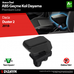S-Dizayn Dacia Duster 2 Kol Dayama Kolçak Geçmeli ABS Siyah 2018 Üzeri