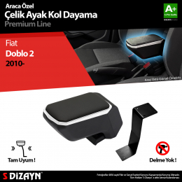 S-Dizayn Fiat Doblo Kol Dayama Kolçak Çelik Ayaklı ABS Gri 2010 Üzeri A+Kalite