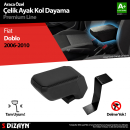 S-Dizayn Fiat Doblo Kol Dayama Kolçak Çelik Ayaklı ABS Siyah 2006-2012 A+Kalite