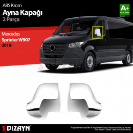 S-Dizayn Mercedes Sprinter W907 Abs Krom Ayna Kapağı 2 Prç. 2018 Üzeri