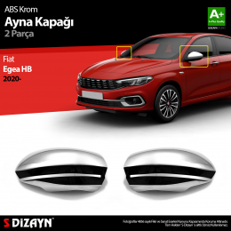 S-Dizayn Fiat Egea HB Abs Krom Ayna Kapağı 2 Prç. 2020 Üzeri