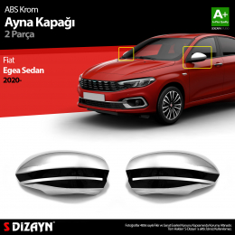 S-Dizayn Fiat Egea SD Abs Krom Ayna Kapağı 2 Prç. 2020 Üzeri