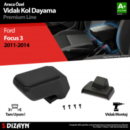 S-Dizayn Ford Focus 3 Kol Dayama Kolçak ABS Vidalı Siyah 2011-2014 A+Kalite