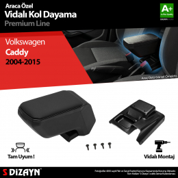 S-Dizayn VW Caddy 3 ABS Vidalı Kol Dayama Kolçak Siyah 2004-2015 A+Kalite