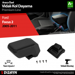 S-Dizayn Ford Focus 2 Kol Dayama Kolçak ABS Vidalı Siyah 2005-2011 A+Kalite