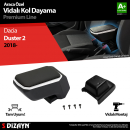 S-Dizayn Dacia Duster 2 Kol Dayama Kolçak ABS Vidalı Gri 2018 Üzeri A+Kalite