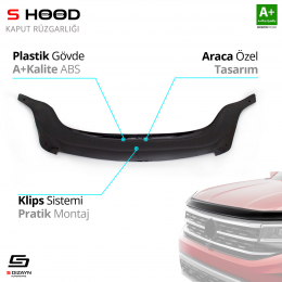 S-Dizayn Ford Kuga ABS Plastik Kaput Rüzgarlığı 2008-2012 A+Kalite